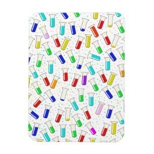 Cartoon glass test tubes magnet