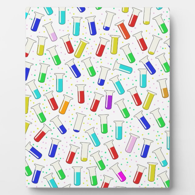 Cartoon glass test tubes plaque (Front)