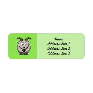 Cartoon Goat on Bright green Background