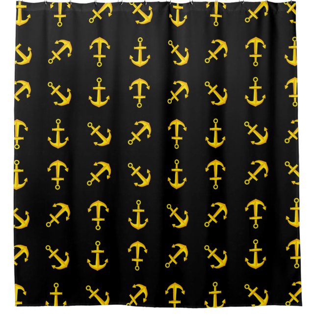 Cartoon Golden Boat Anchor Set Pattern (Front)