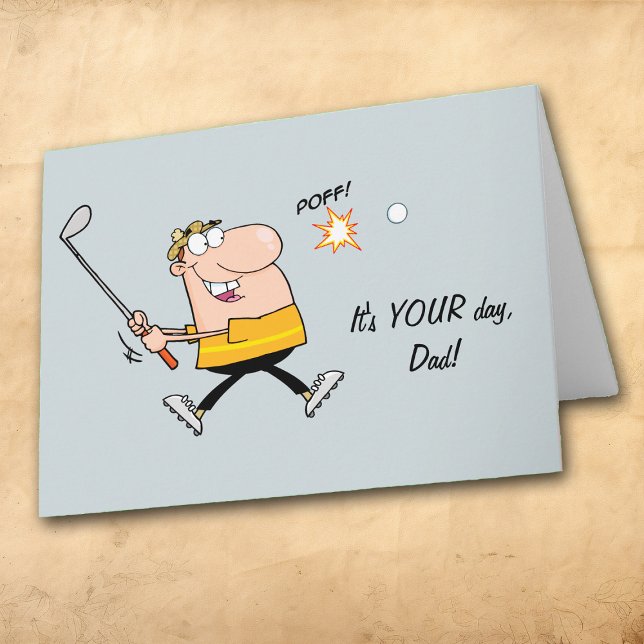 Cartoon Golf Father's Day Card (Creator Uploaded)