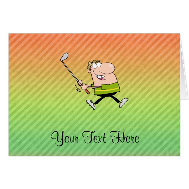 Cartoon Golfer design (Front Horizontal)