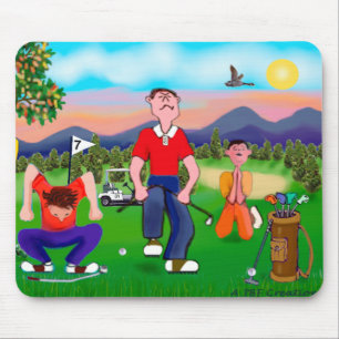 Cartoon Golfers - For the Love of Golf Mouse Pad