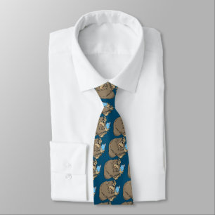 cartoon gorilla reading book tie