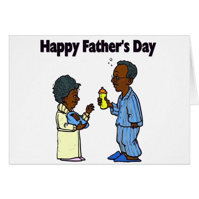 Cartoon Grandparents Happy Father's Day Card (Front Horizontal)