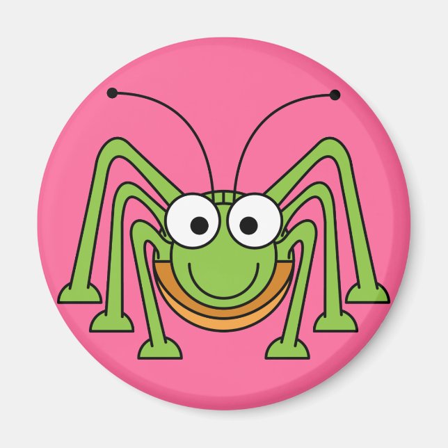Cartoon Grasshopper Magnet (Front)