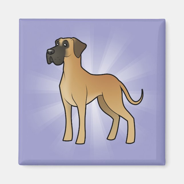 Cartoon Great Dane Magnet (Front)