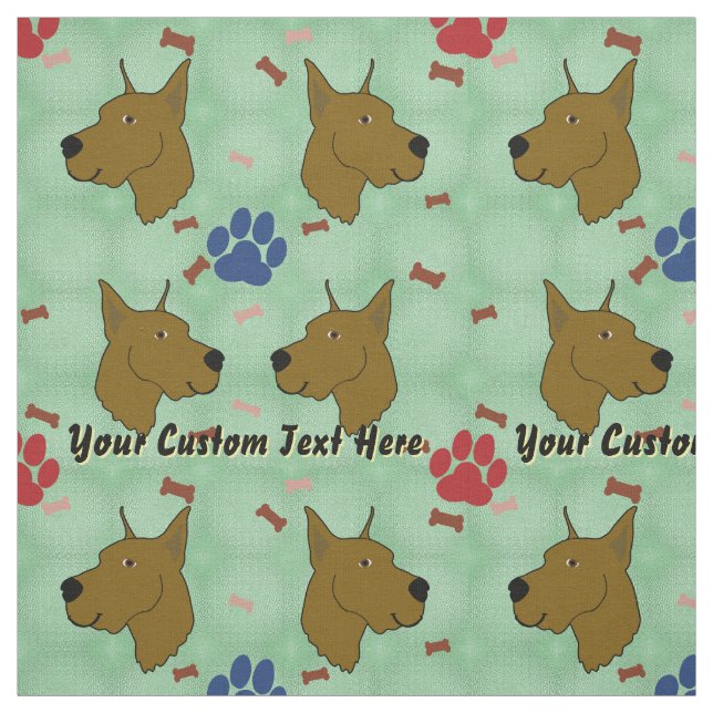 Cartoon Great Dane - Personalized Fabric (Swatch)