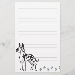 Cartoon Great Dane Stationery