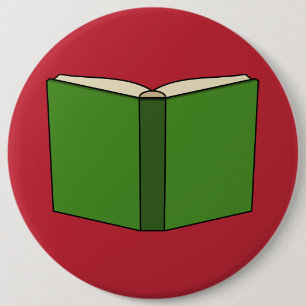 Cartoon Green Book 6 Inch Round Button