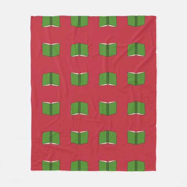 Cartoon Green Book Fleece Blanket (Front)