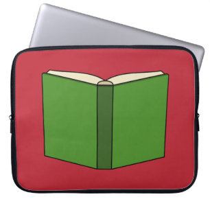 Cartoon Green Book Laptop Sleeve