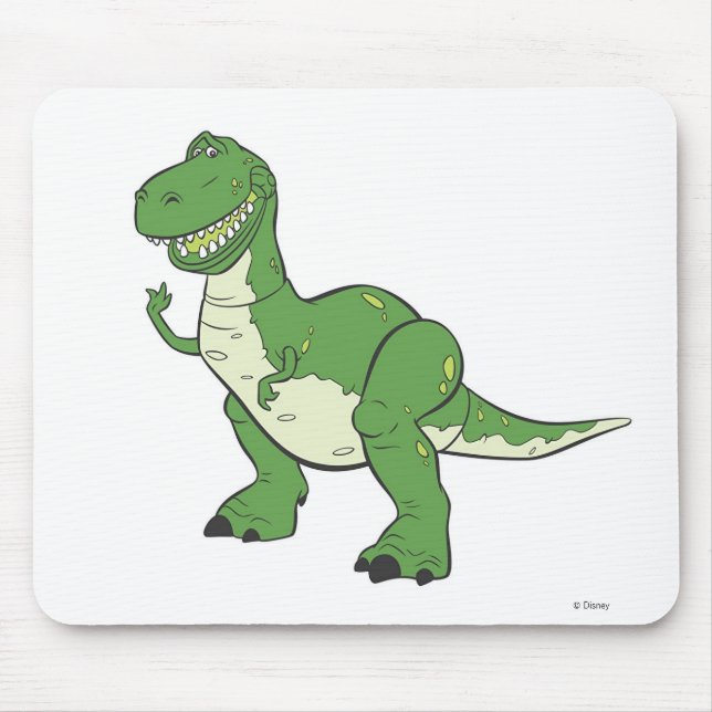 Cartoon Green Dinosaur Rex Disney Mouse Pad (Front)