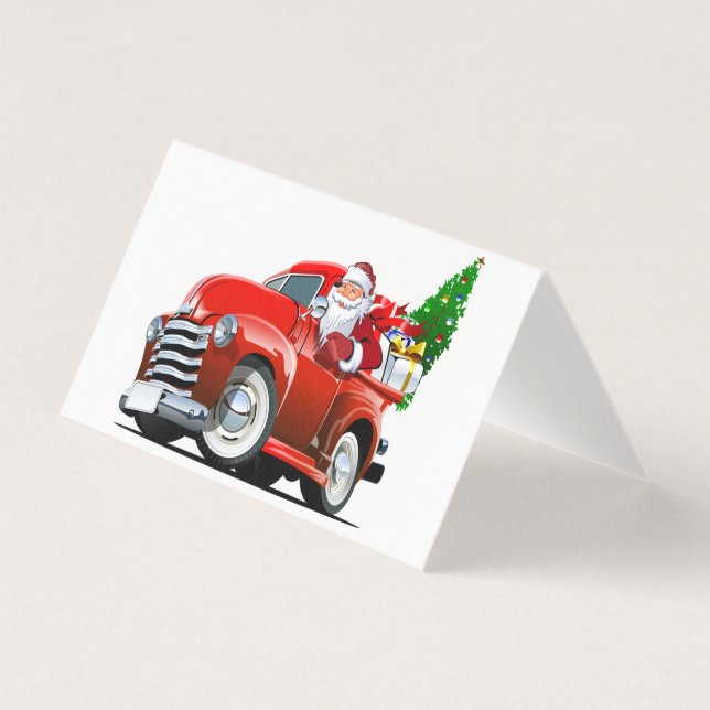 Cartoon greeting Christmas card (Front)