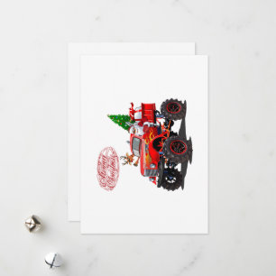 Cartoon greeting Christmas card