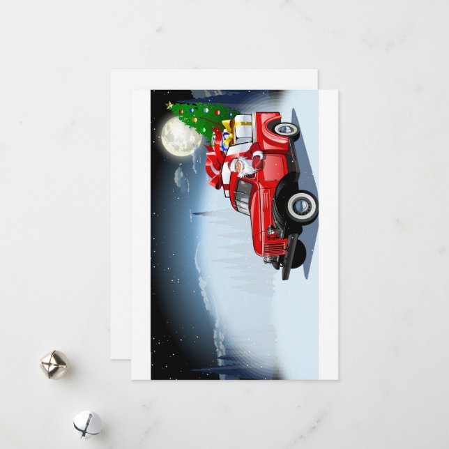 Cartoon greeting Christmas card (Front/Back In Situ)
