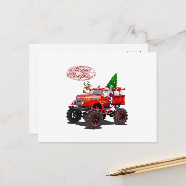 Cartoon greeting Christmas card (Front/Back In Situ)