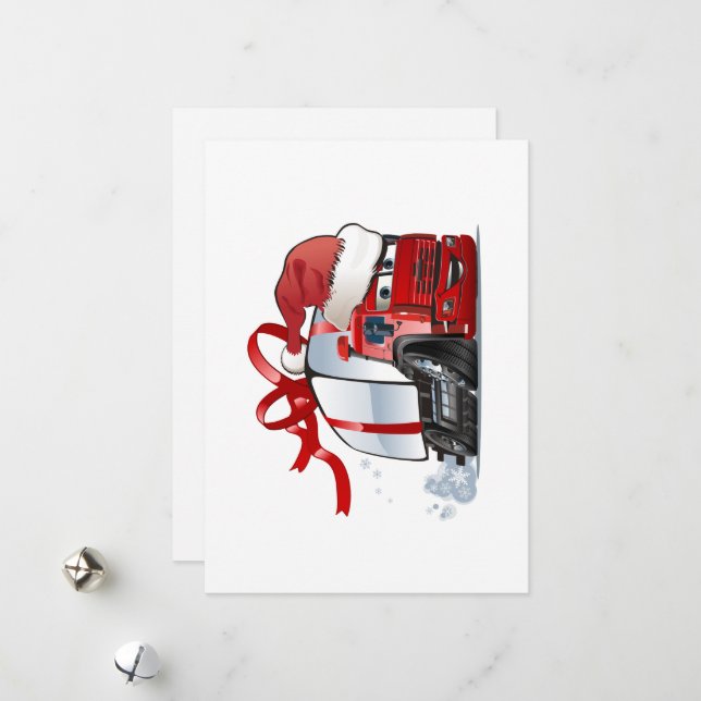 Cartoon greeting Christmas card (Front/Back In Situ)