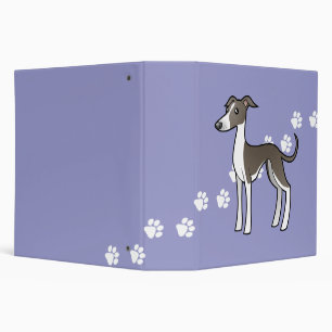 Cartoon Greyhound / Whippet / Italian Greyhound Binder