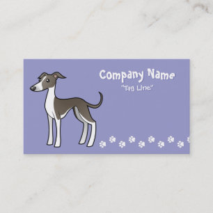 Cartoon Greyhound / Whippet / Italian Greyhound Business Card