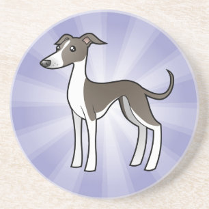 Cartoon Greyhound / Whippet / Italian Greyhound Coaster