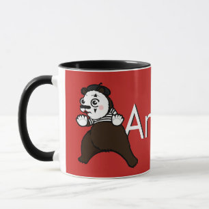 CARTOON GRIZZLY PORTER MIME RINGER MUG
