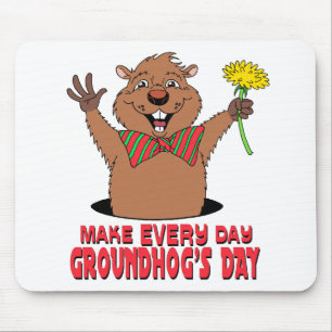 Cartoon Groundhog Mouse Pad