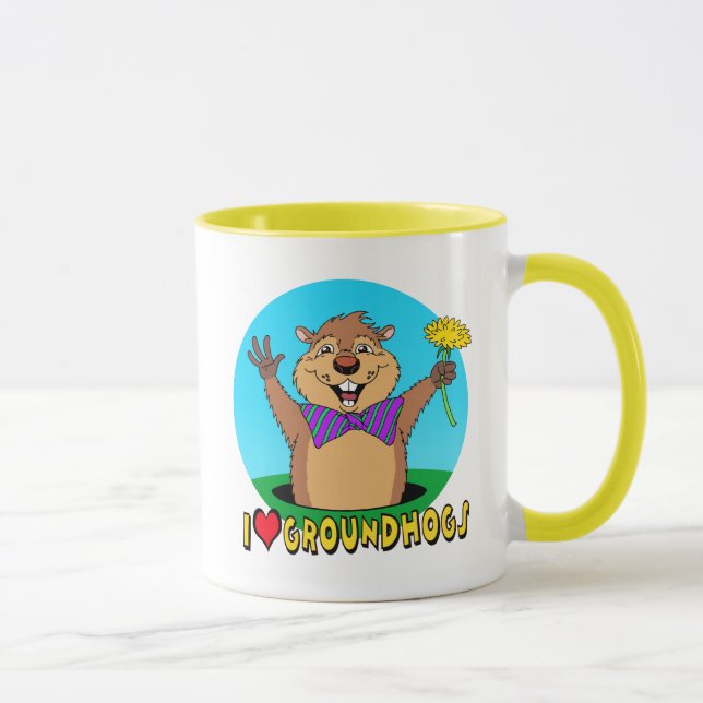 Cartoon Groundhog Mug (Right)