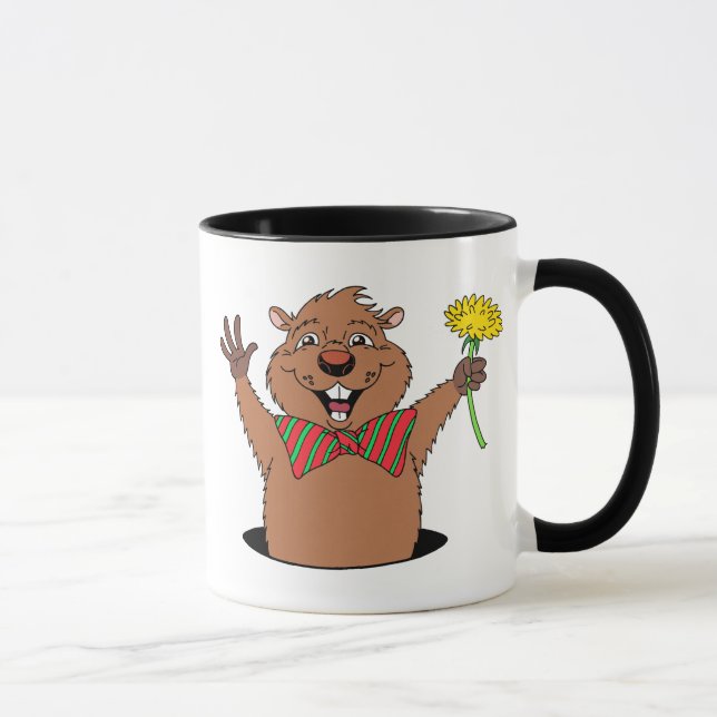 Cartoon Groundhog Mug (Right)