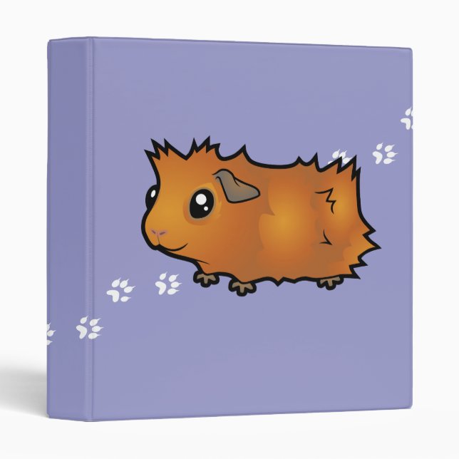 Cartoon Guinea Pig (scruffy) Binder (Front/Spine)