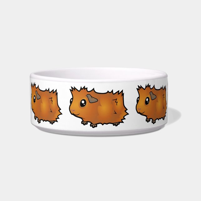 Cartoon Guinea Pig (scruffy) Bowl (Front)