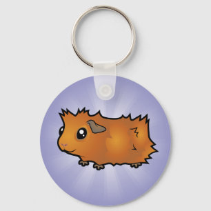 Cartoon Guinea Pig (scruffy) Keychain