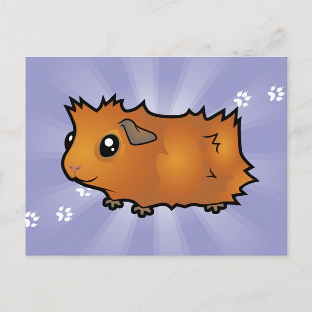 Cartoon Guinea Pig (scruffy) Postcard (Front)