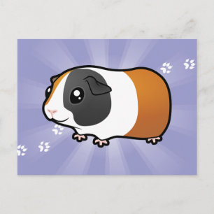 Cartoon Guinea Pig (smooth hair) Postcard