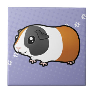 Cartoon Guinea Pig (smooth hair) Tile