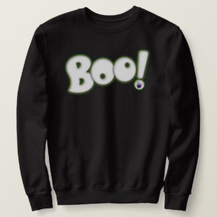 Cartoon Halloween BOO Lettering white ghost type Sweatshirt