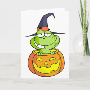 Cartoon Halloween Frog Card