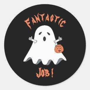 Cartoon Halloween Ghost Reward Stickers
