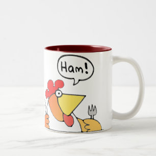 Cartoon Ham & Egg Breakfast Mug