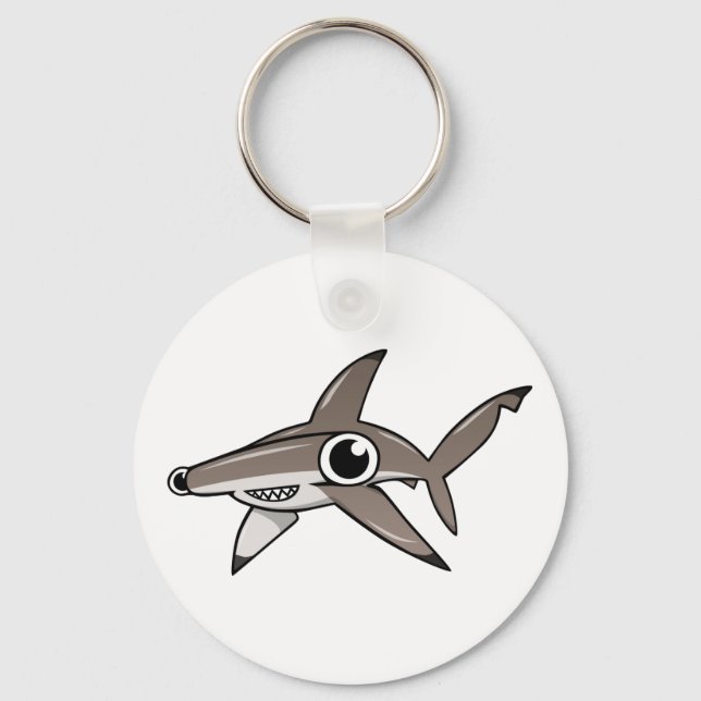 Cartoon Hammerhead Keychain (Front)