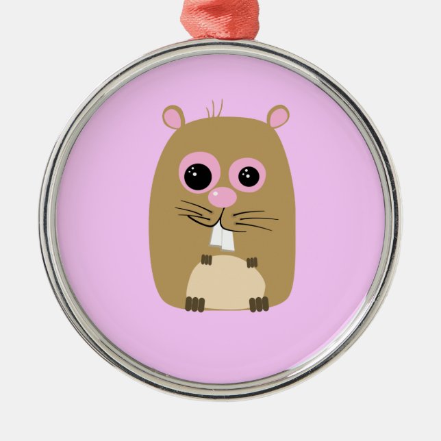 Cartoon Hamster Ornament (Front)