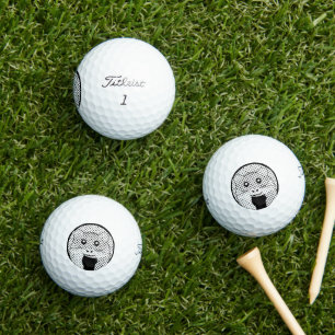 Cartoon Hamster Scarfed Joy Golf Balls