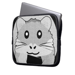 Cartoon Hamster Scarfed Joy Laptop Sleeve