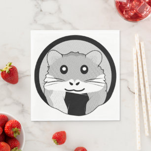 Cartoon Hamster Scarfed Joy Napkin