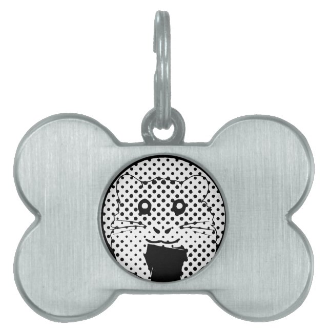 Cartoon Hamster Scarfed Joy Pet ID Tag (Front)