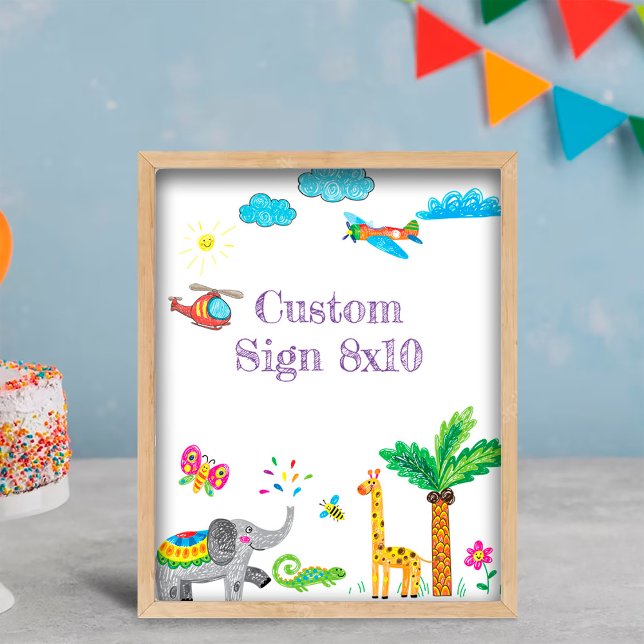Cartoon Hand Draw Doodle Custom Sign (Creator Uploaded)