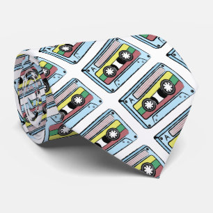 Cartoon Hand Drawn Cassette Tape (Double Sided) Tie