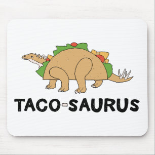 Cartoon Hand Drawn Taco Dinosaur Tacosaurus Rex Mouse Pad