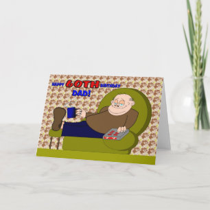Cartoon Happy Soixantième anniversaire Carte Papa