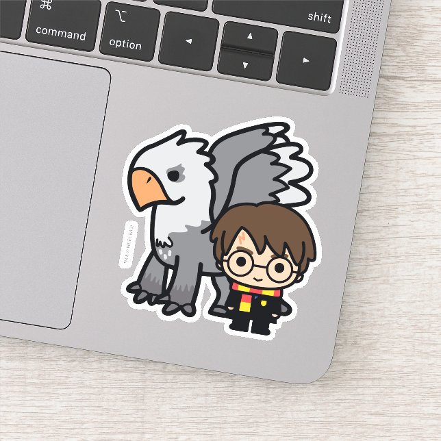 Cartoon Harry Potter and Buckbeak (Detail)